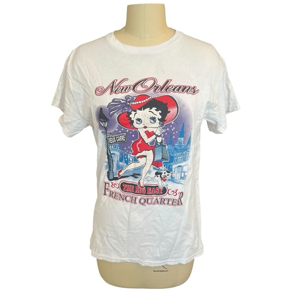 Betty Boop New Orleans T Shirt French Quarter Graphic Tee Y2K VTG Style‎ S/M? - Picture 1 of 4